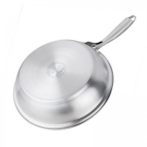 11 inch 18-10 Stainless Steel Nonstick Frying Pan with Tempered Glass Lid, Chicken Fryer 4