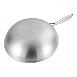 12 inch (30cm) Stainless Steel Wok Pan with Tempered Glass Lid for InductionElectricGas Stoves 3