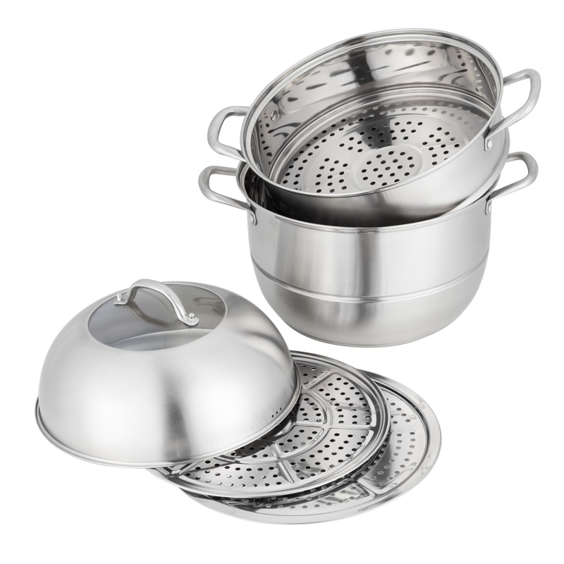 3 Tier Multi Tier Layer Stainless Steel Steamer Pot For Cooking  3