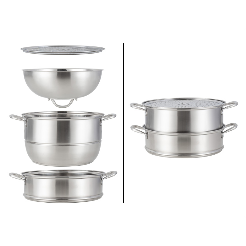 3 Tier Multi Tier Layer Stainless Steel Steamer Pot For Cooking  4