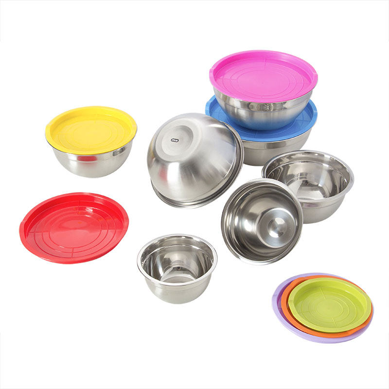 Multi-colored 18-10 stainless steel non-slip mixing bowl 2