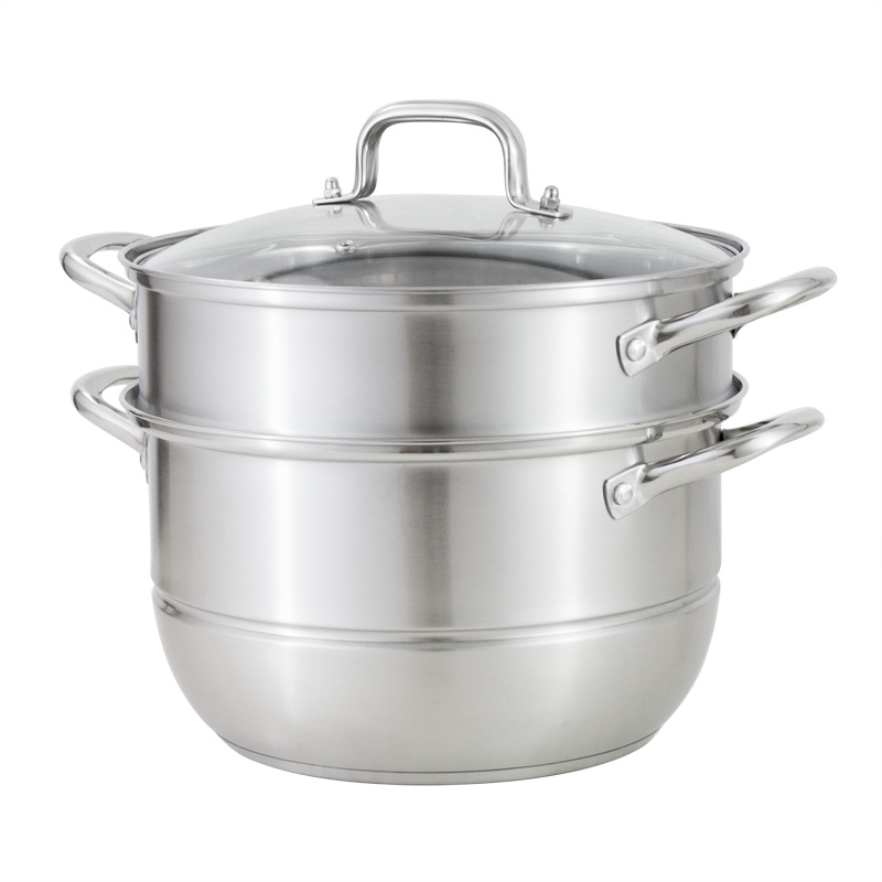 YUTAI 26-36CM 3-layer stainless steel steamer with glass lid and steel handle 2