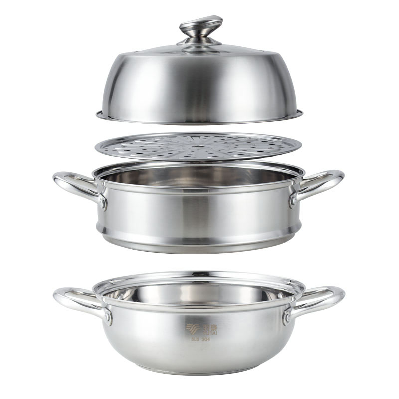 YUTAI 4 Piece Stainless Steel Stack and Steam Pot Set 4