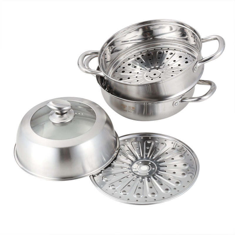 YUTAI 4 Piece Stainless Steel Stack and Steam Pot Set3