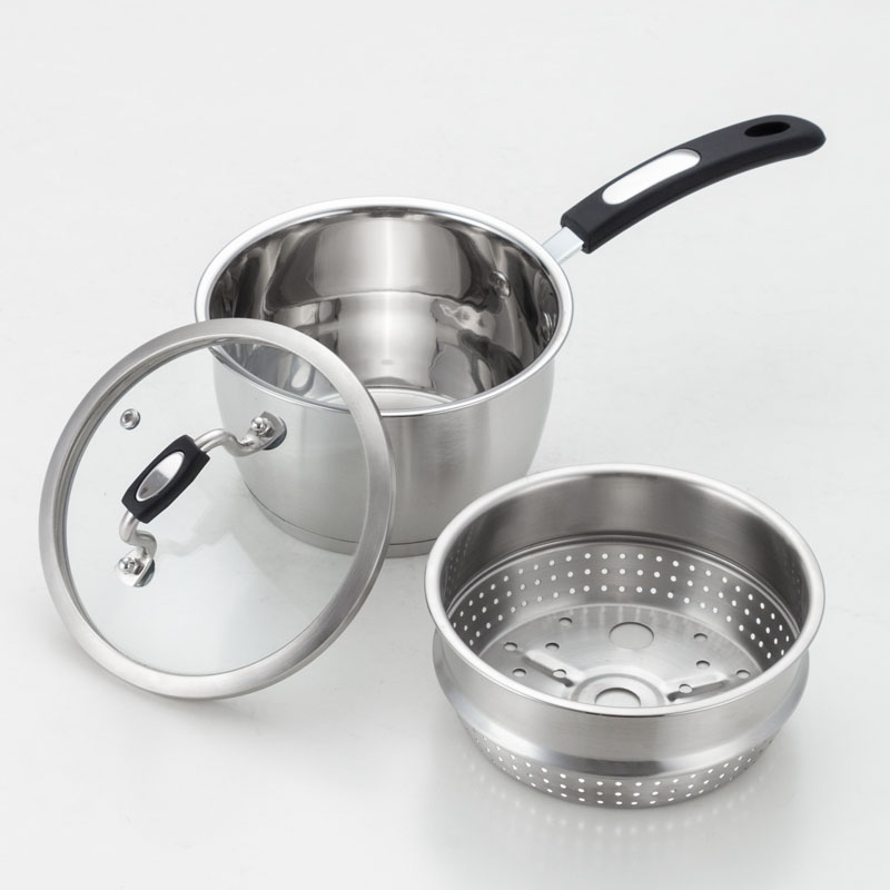 YUTAI anti-scalding handle stainless steel pot with two layers 3